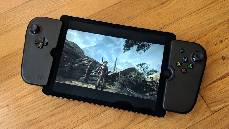 With apps like Moonlight, Steam Link, Shadow, and others, you can play AAA PC games on your iPad—like Rise of the Tomb Raider, shown here.